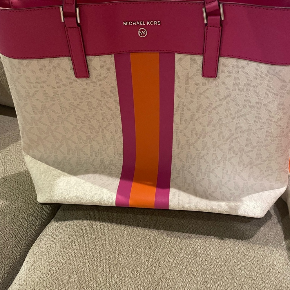 Michael Kors Pink and Orange Tote